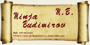 Minja Budimirov vizit kartica